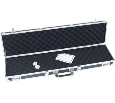 China Long Aluminum Snooker Case Black Pool Case For Cue Wave Foam Glued Aluminum Cue Case for sale