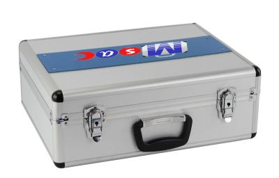 China OEM/ODM Wholesale Silver Aluminum Carrying Cases With Custom Made Die Cut Foam Insert And Logo for sale