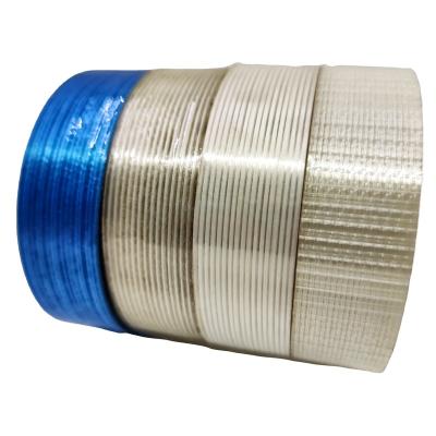 China High viscosity waterproof bundling Glass Fiber Self adhesive Reinforced Packaging Mono Filament Tape Te koop