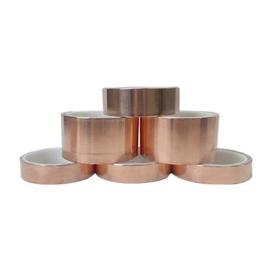 中国 Copper Tape Snail Slug Electric Barrier Signal Electrostatic EMI Shielding Copper Foil Adhesive tape for Stained Glass 販売のため