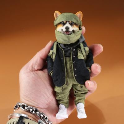 China Custom resin sculpture corgi dog statue resin crafts from Europe for 2021 gifts for sale