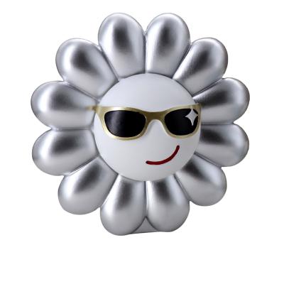 China POP Art Face Sunflowers Cartoon Crafts Resin Vase Decoration Living Room Global Creative Smile Table Top Handsome for sale