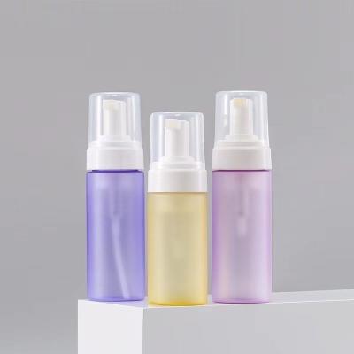 China Cosmetic Empty Foam Pump Bottle 100ml 150ml PET Plastic White Foam Bottle for sale