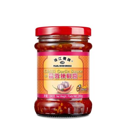 China Hot Bottle PRB Chili Sauce Spicy Chilies Garlic Pot Sauce 240g In 240g Private Label Available for sale