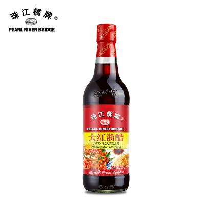 China Hot Sale Factory Wooden Vinegar Bottle PRB 500ML Glass Red Vinegar 500ml for sale