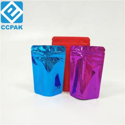 China 1oz Zipper Pouch Moisture Proof Custom Printed Aluminum Foil Mylar Flower Leaves Seed Edibles Bags Packaging for sale