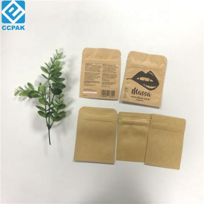 China Mini Recyclable Hot Selling Kraft Paper Paper Bags With Tear Notches For Packaging Tea/Juice/Milk Powder Powder for sale