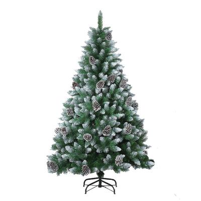 China Family/Outdoor/Indoor/Party/Company Decorate Christmas Tree 8ft Giant Artificial PVC Snow Falling Christmas Tree High Quality Assembled Christmas Tree for sale