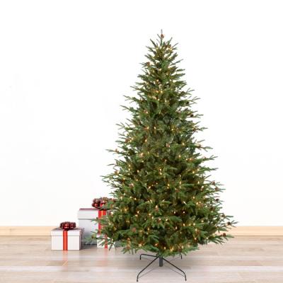 China Christmas Pre-Bed Instant No Fluff Artificial Green Hung Christmas Tree With LED for sale