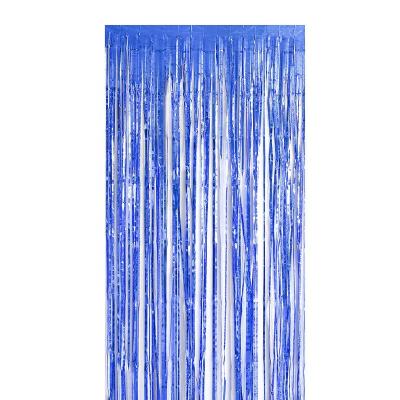 China Decorate Gold Fringe Curtain by 1x2m Window Decoration Party Wedding Birthday Metal Foil Paper for sale