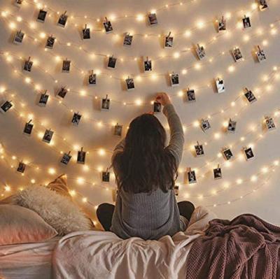 China Led Modeling Light Christmas Photo Clips Led Stringlight Holiday Lighting Battery Operated Clip For Home Decoration for sale