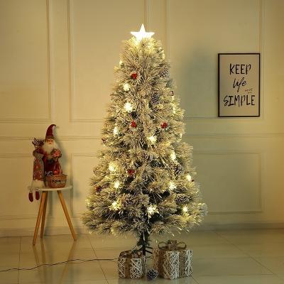 China Artificial Christmas Decoration Trees For Christmas White Assembled Folding Assembled Modern Slim Fiber Optic PVC Pencil Christmas Tree Xmas for sale