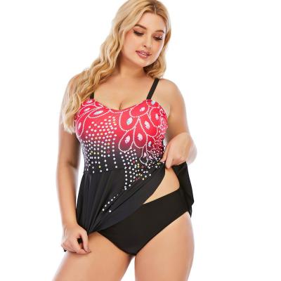 China Wholesale Plus Size Plus Size Women's Comfortable Breathable Swimwear Beach Wear Conservative Fashion Two Piece Swimsuit for sale