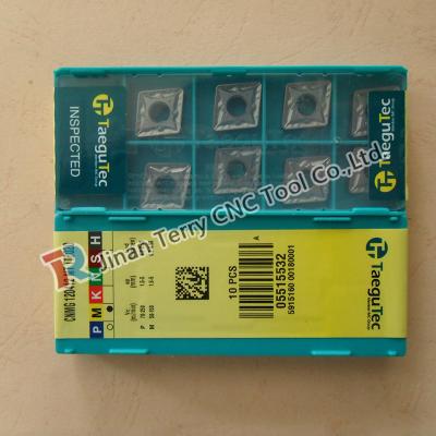 China Taegutec Carbide Lathe Tool Internal External Turning Inserts Turning Inserts For Machine CNMG120408 fa CT3000 for sale