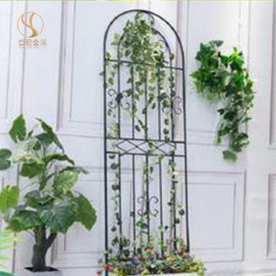 China Easily Assembled Outdoor Garden Decoration Iron Fence Guardrail Climbing Frame Plant Trellis For Flower Climbing for sale