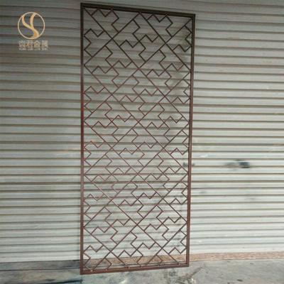 China Easily Assembled Hot Selling Laser Cut Decorative Restaurant Wall Panel Metal Screens Partition For Elevator And Interior Room for sale