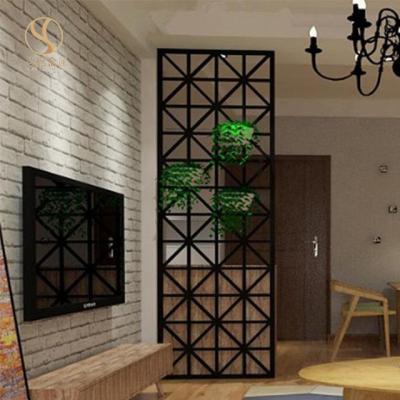 China Easily Assembled Hall Backdrop Decor Room Divider Screen Laser Cut Wrought Iron Metal Decorative Screens for sale