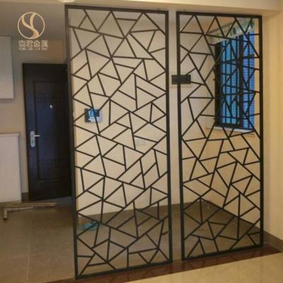 China Easily Assembled Exterior Laser Cut Partition Decorative Wall Divider Panels Wrought Iron Room Divider for sale