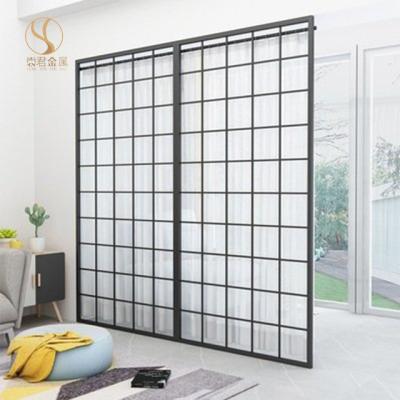 China Easily Assembled Sound Proof Home Interior Metal Partition Wall Room Iron Screen Divider For Decorating Living Room for sale