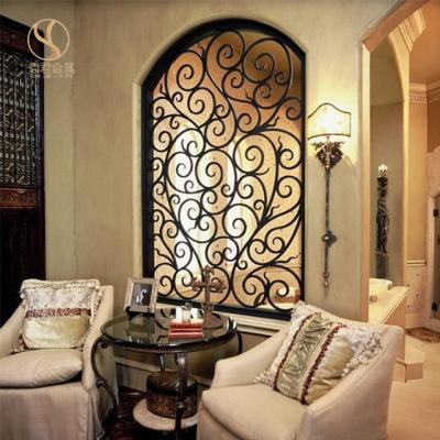 China Eco - Friendly Custom Decorative Hand Forged Spanish Wrought Iron Security Window Grilles for sale