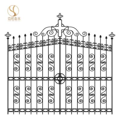 China China easily assembled professional ornamental wrought iron main gate for garden iron gatesiron gate villaornamental design for home for sale