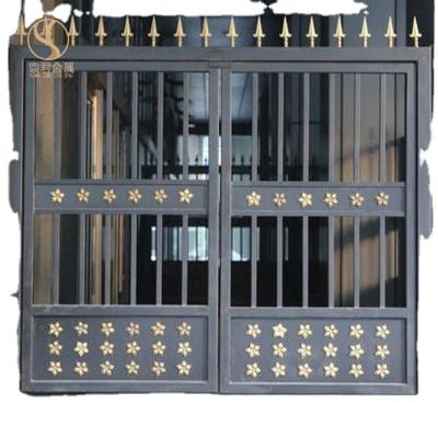 China New design modern wrought iron base track designs villa safty base track fenceModern and style decorative aluminum fence for sale