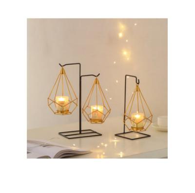 China Europe customized simple small metal shaped practical decorations and beautiful candle holder for sale