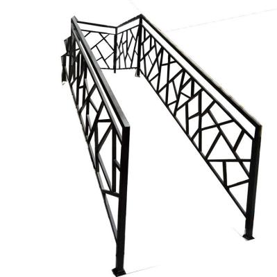 China New Modern Design Geometric Shape Metal Stairs Outdoor And Indoor General High Quality Stair Railings for sale