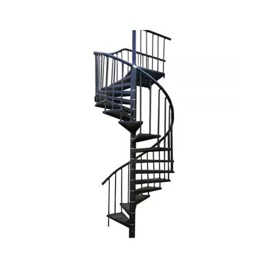 China Other 2021 New Design Modern Luxury Outdoor Wrought Iron Spiral Staircase for sale