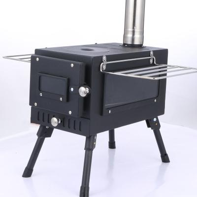 China Stainless Steel Outdoor Portable Wood Burning Stocked Cooking Stove for sale