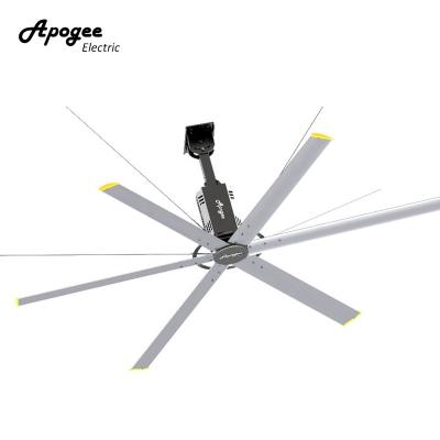 China Hotel climax fan 24ft (7.3m) HVLS 5 aluminum alloy fan blades hvls ceiling fan large for warehouse for sale