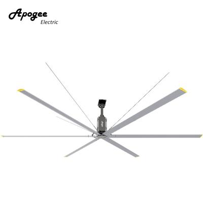 China Warehouse workshop gym logistic central warehouse used giant size hvls industrial ceiling fan with geardrive motor for sale