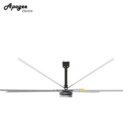 China Hotels apogee 12ft 14ft 16ft 20ft 24ft hvls ceiling fan with LED ceiling fan price for sale