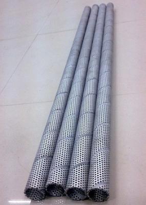 China Stainless Steel Perforated Metal Tube Straight Welding Seam For Filter Core , Exhuast for sale