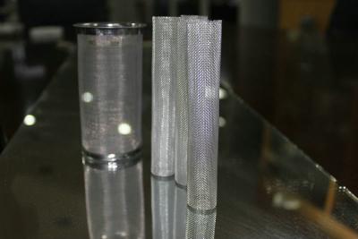 China thin wall Perforated Metal Mesh Tube Filter With Punched Hole ODM for sale