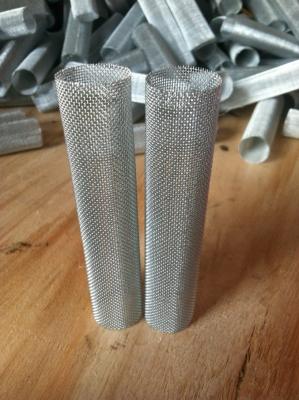 China Custom Length Metal Mesh Tube Micron Round Diamond Hole Pattern for sale