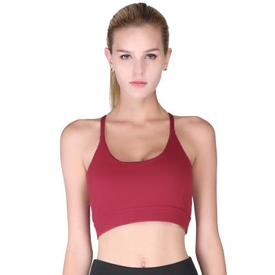 China Factory Supply Solid Color Good Quality Well-fitting Women's Fitness Breathable Sports Bras for sale