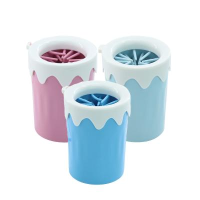 China 2021 Viable Hot Selling Usb Eco-Friendly Amazon Silicone Brush Portable Electric Automatic Dog Paw Cleaner Cup for sale