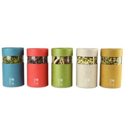 China Biodegradable Wholesale Eco Friendly Custom Printed Round Food Cardboard Tube Packaging For Loose Tea for sale