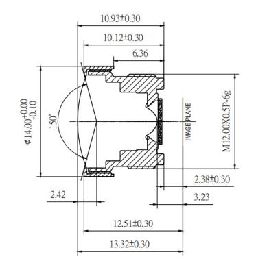 China Auto-Kameraobjektiv 1.47mm VGAs 6K ultra klares 360 Grad panoramisch zu verkaufen