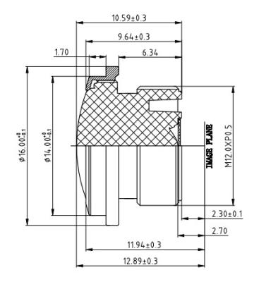 China Kameraobjektiv 1.28mm F2.2 des Auto-M12x0.5 für das Fahren des Recorders zu verkaufen