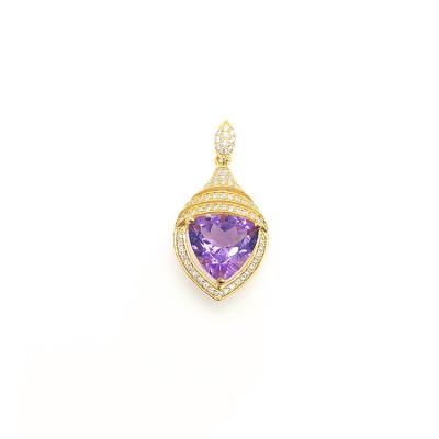 China 2021 Fashion Hundred Individualization Women Amethyst Jwellery Necklace TRENDY Hot Selling Installed Pendant for sale