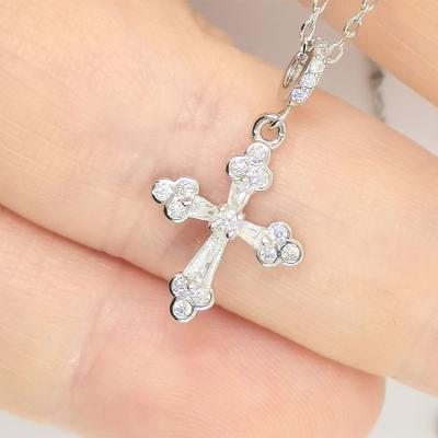 China CLASSIC simple trend new products fashion cross sterling silver ladies jewerly necklace for sale