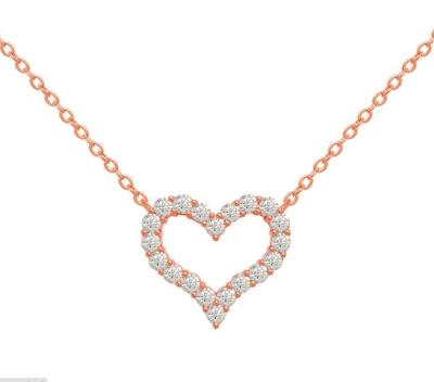 China Ethnic Manufacturer New Products Fashion Personality Women's 925 Sterling Silver Heart Shape Necklace for sale