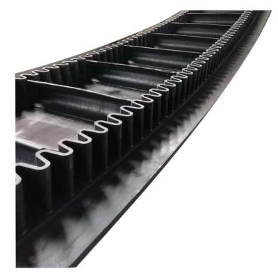 China Fire Resistant Heavy Duty For Impacting Surface Sand / Mine Corrugated Sidewall Rubber Conveyor Belt for sale