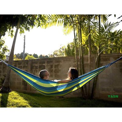 China Comfortable Camping Hamacas Hammock YASN YS-4010 Hanging Swing Hammock Garden Double Hammock Portable Outdoor Cotton for sale