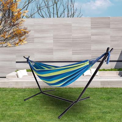 China YASN YS-4002 Portable Indoor Outdoor Hammock Patio Balcony Comfortable Garden Park Folding Hammock with Stand Included for sale