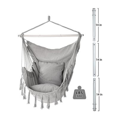 China YASN YS-4051 Gray Hammock Hanging Chair Outdoor Modern Simple Cotton Swing Hammock Portable Sitting Chair for sale