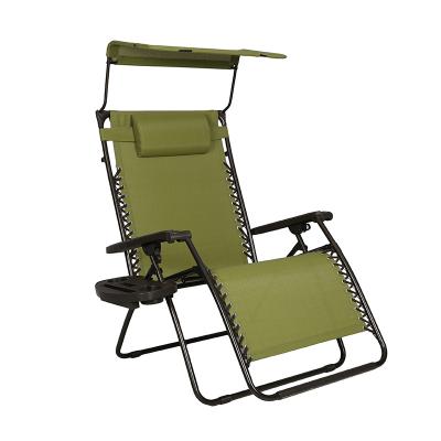 China YASN TY012 Modern Weightless Chair Beach Adjustable Folding Patio Lounge Weightless Reclining Chair With Canopy for sale