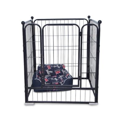 China Breathable Indoor Outdoor Dog Cages Kennel Barrier Pet Exercise Iron Dog Playpen Metal Barrier Pet Fence for sale